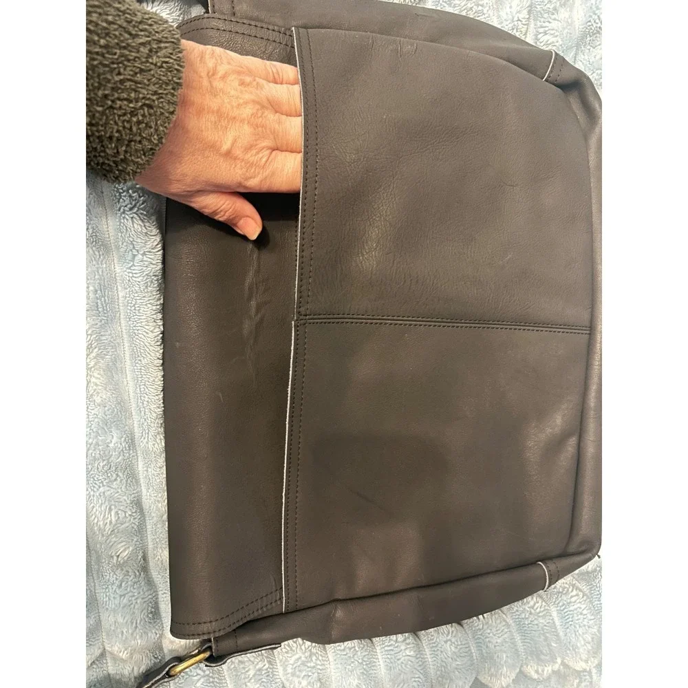 Bon Jovi Heart & Dagger Leather Messenger Laptop Bag Tour Merch 2000s Rock